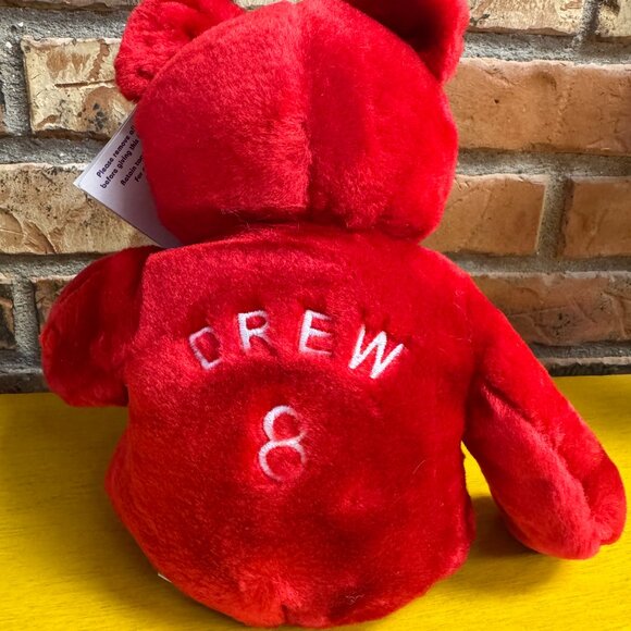 Vintage Salvino's Big Bammers J D Drew MLB Baseball Beanie Babies Plush Bear NWT - Picture 1 of 6